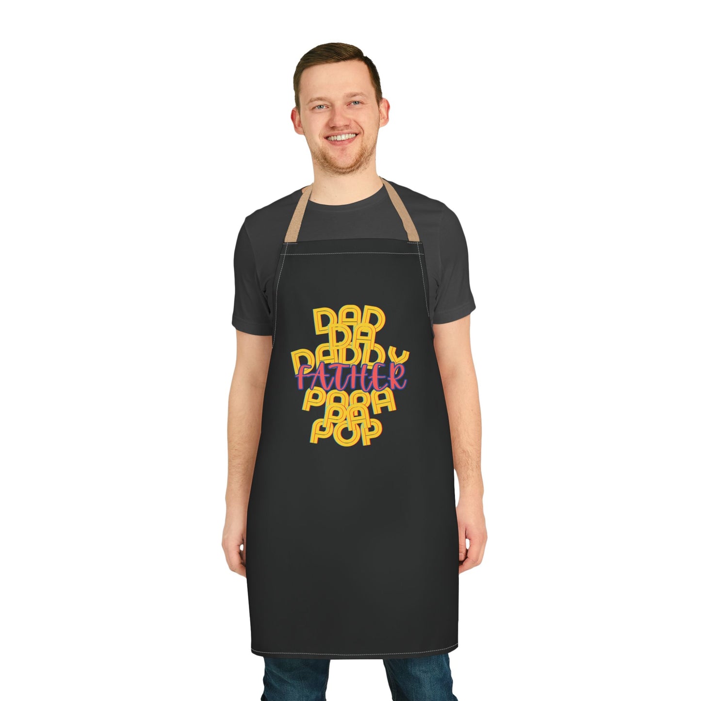 Father Chefs Apron, Love BBQ Cooking Fathers Day Gifts for Men