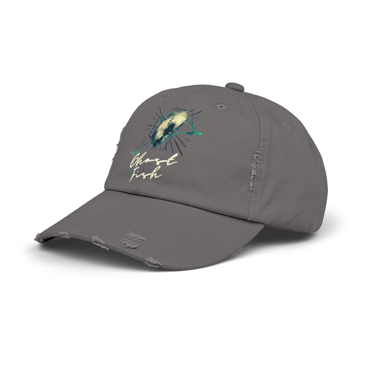 Ghost Fish Unisex Distressed Cap