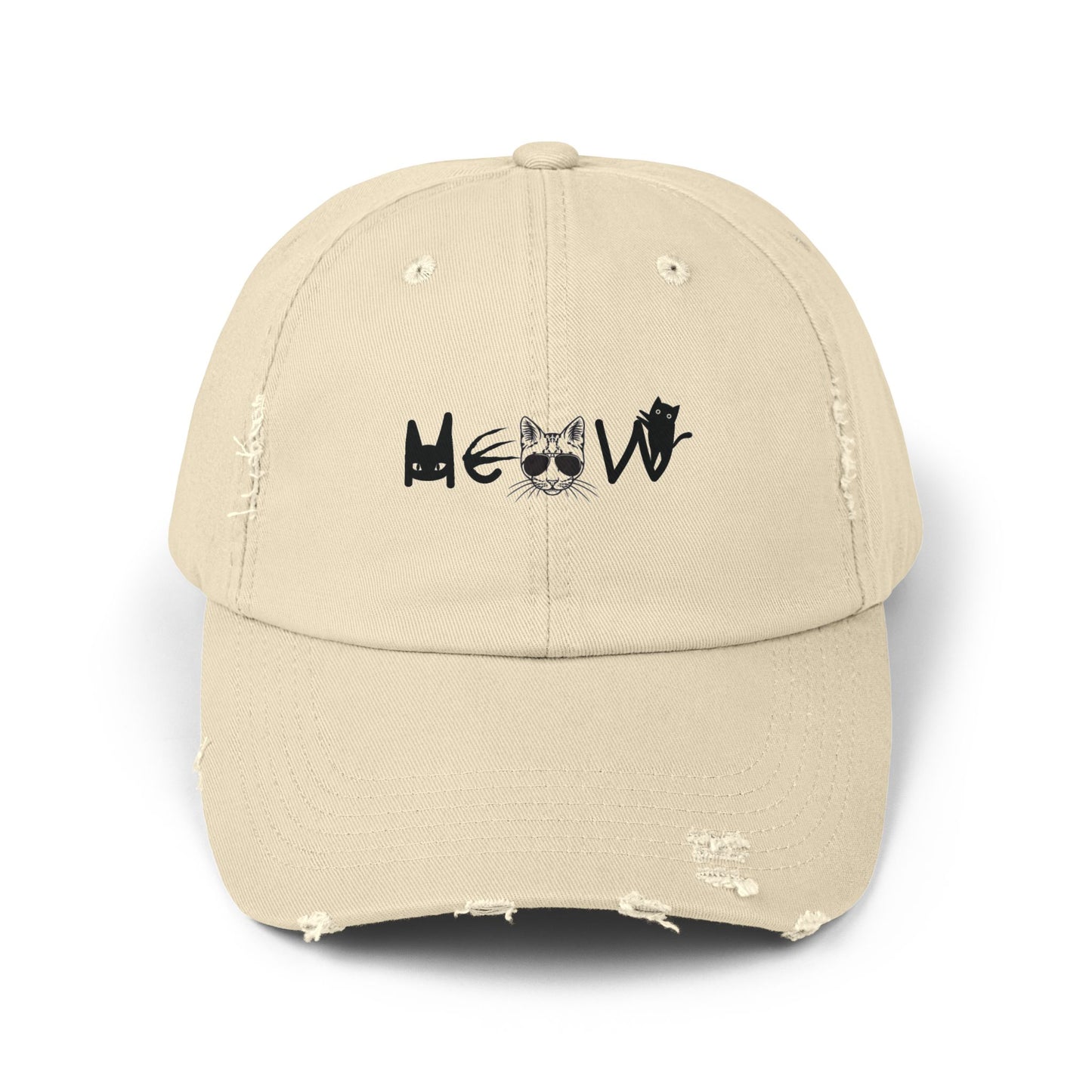 Meow Distressed Cap