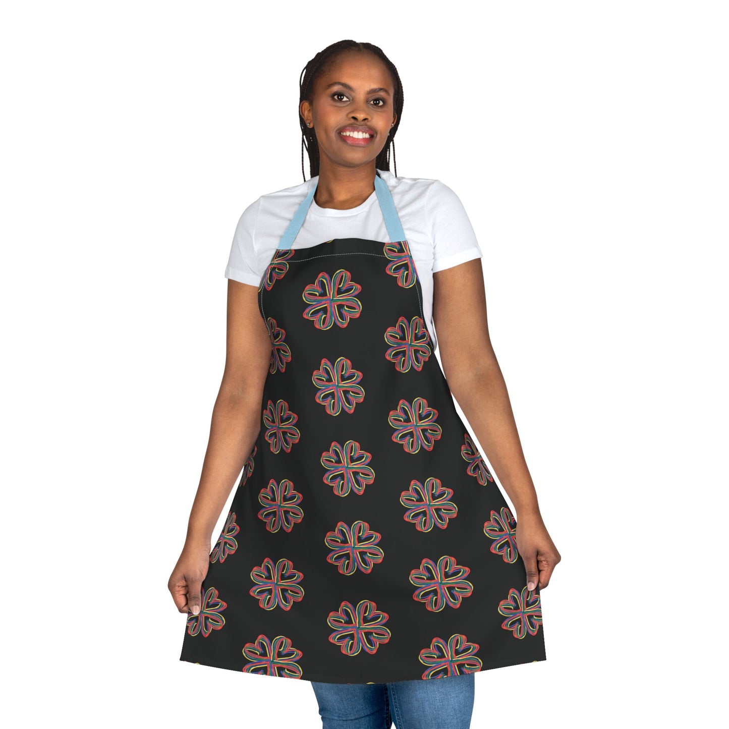 Black Floral Chefs Apron