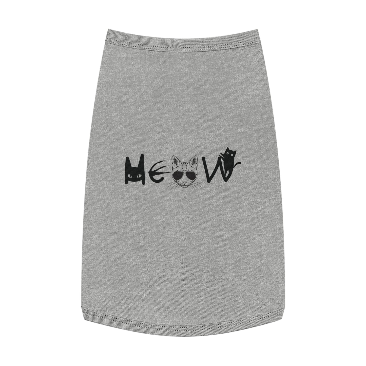 Meow Pet Tank Top, pet shirts, pet clothes, funny dog clothes, gifts, sarcastic, pet fashions, attitude, cotton, dog shirts, cat shirts