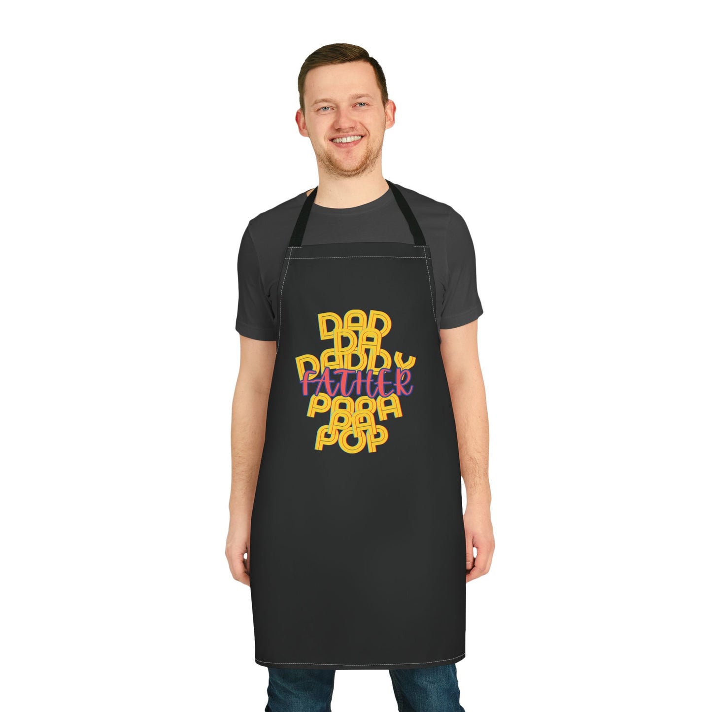 Father Chefs Apron, Love BBQ Cooking Fathers Day Gifts for Men