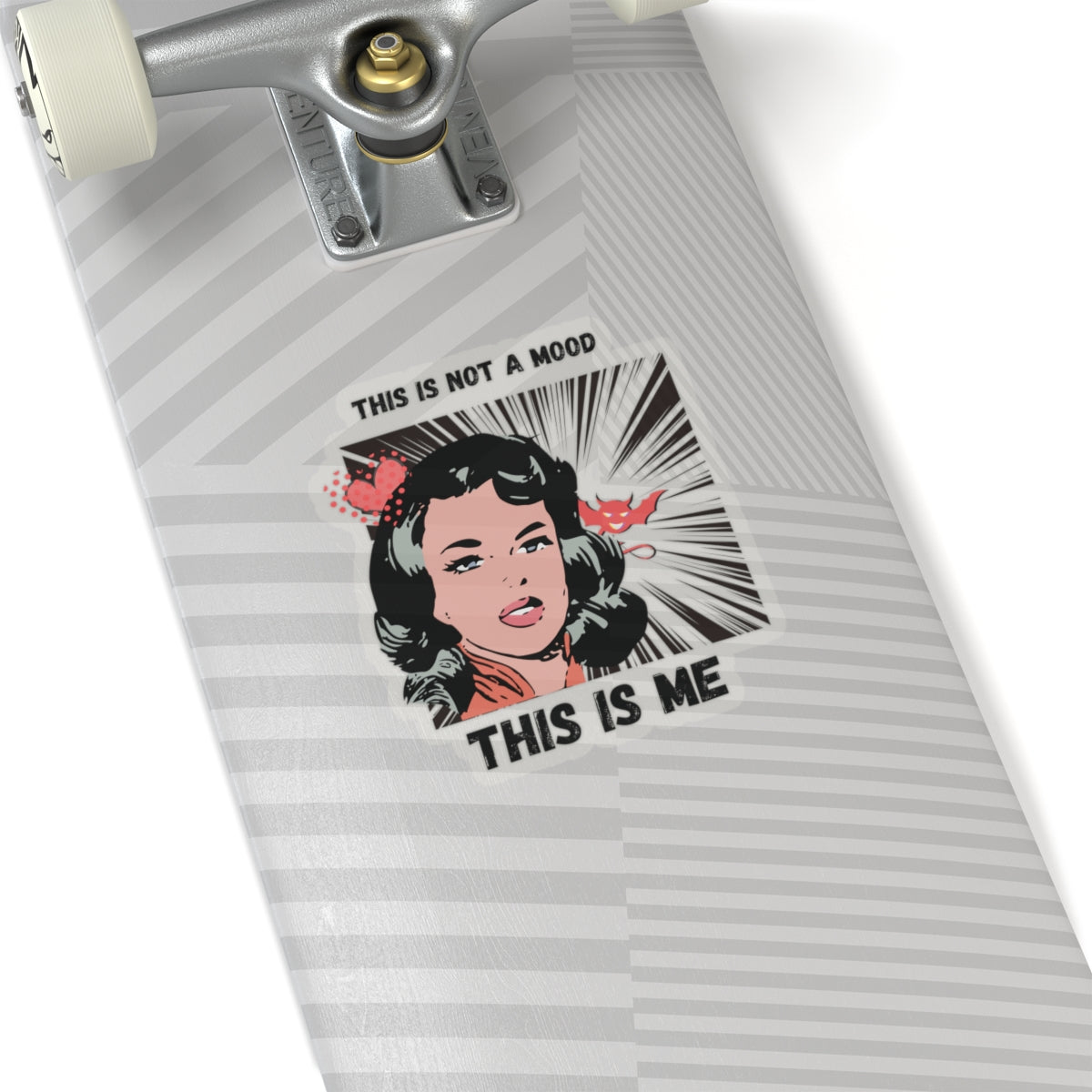 Graphic Art Kiss-Cut Stickers, Self-Expression Sticker, Laptop Decal, Water Bottle Sticker, Vinyl Sticker, This is not a mood This is me