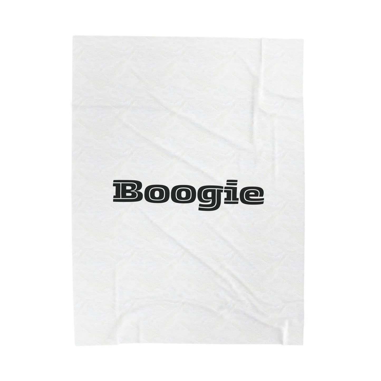 Boogie White Velveteen Blanket, Fun, Dance, Cozy Throw, Home Decor, Dorm, Bed Cover, Couch Blanket, Women Men Teens Kids Birthday Christmas