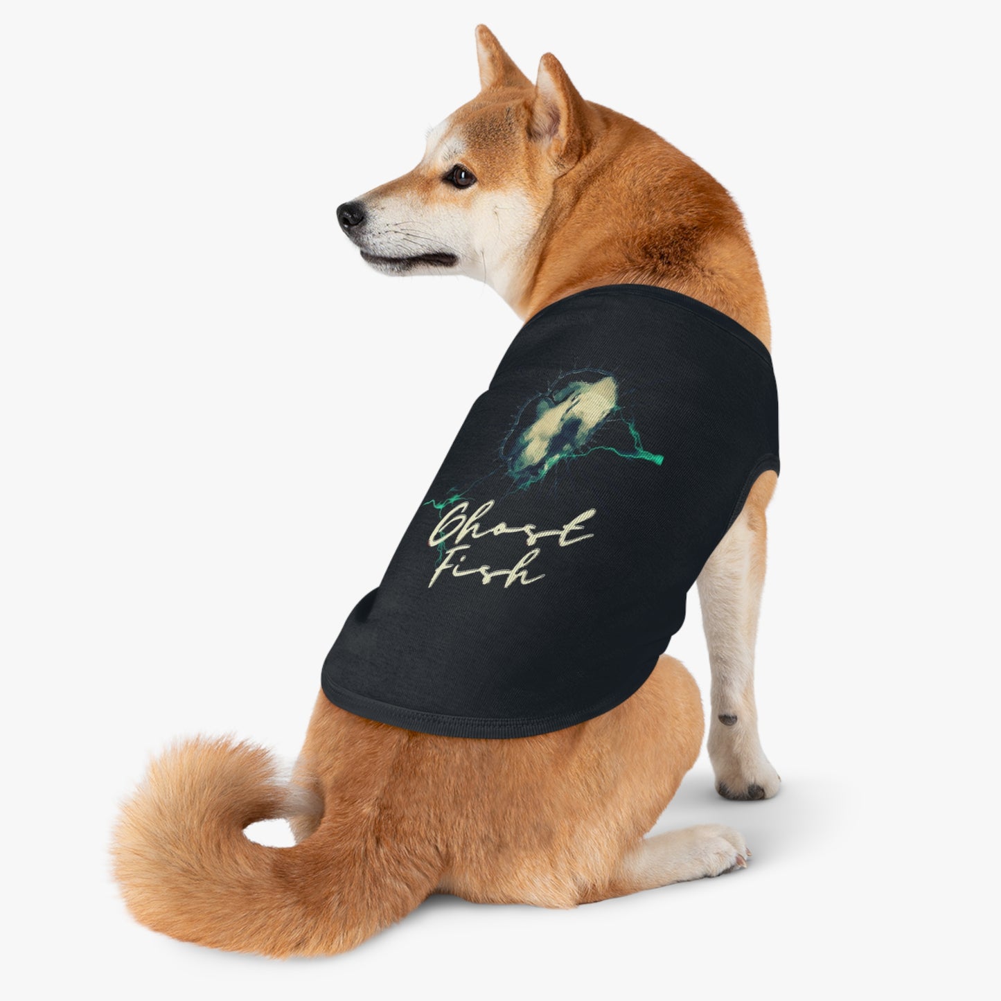Ghost Fish Pet Tank Top, funny dog clothes, gifts, goofy, pet fashions, attitude, cotton, dog shirts, cat shirts, Halloween