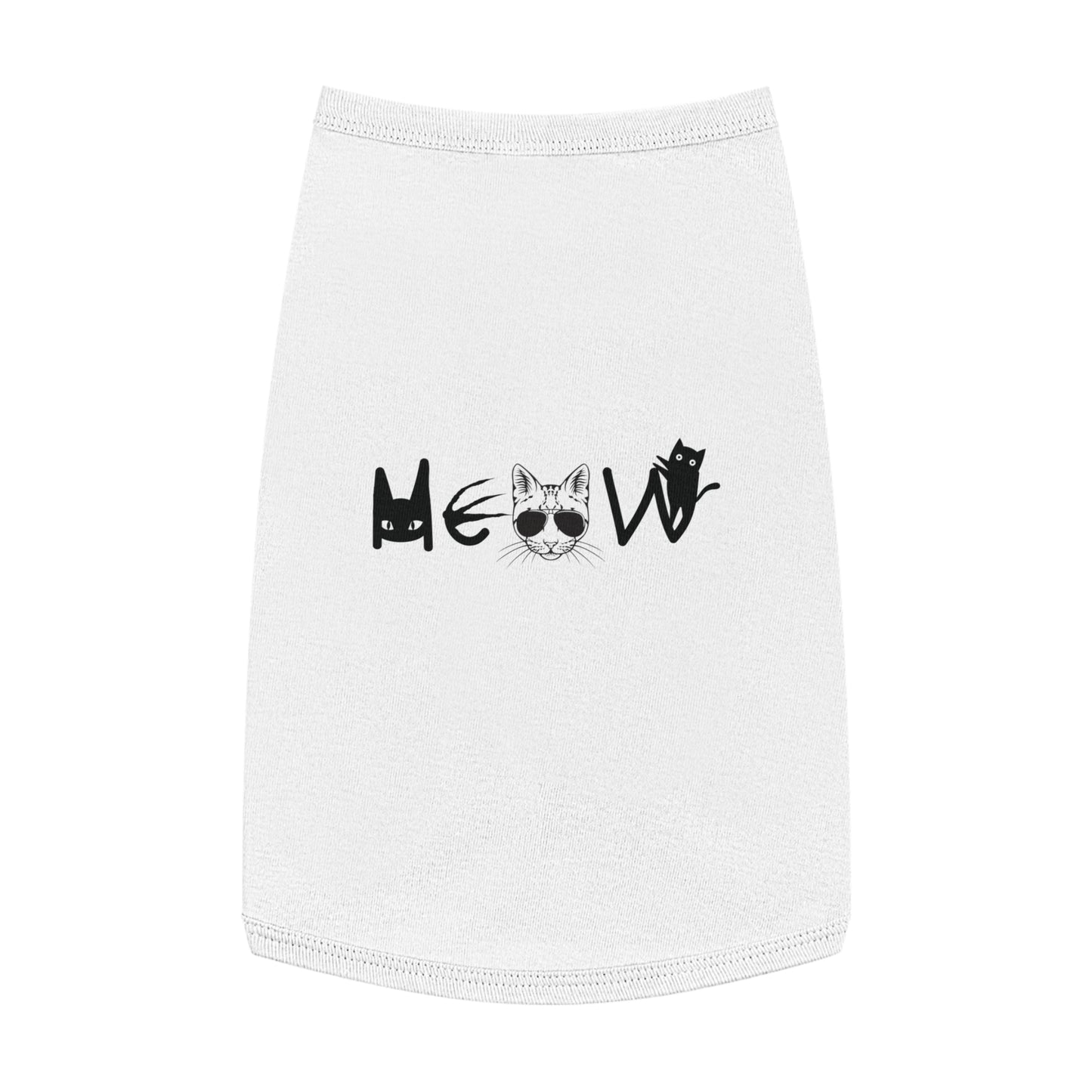 Meow Pet Tank Top, pet shirts, pet clothes, funny dog clothes, gifts, sarcastic, pet fashions, attitude, cotton, dog shirts, cat shirts
