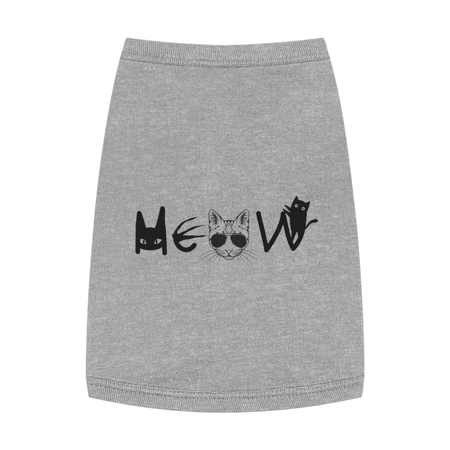 Meow Pet Tank Top, pet shirts, pet clothes, funny dog clothes, gifts, sarcastic, pet fashions, attitude, cotton, dog shirts, cat shirts
