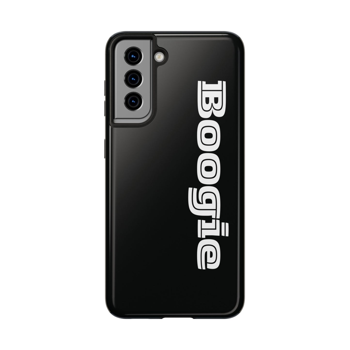 Boogie Black Tough Phone Cases, iPhone Samsung cases, wireless charging, gender neutral women men friends kids teens gift birthday Christmas