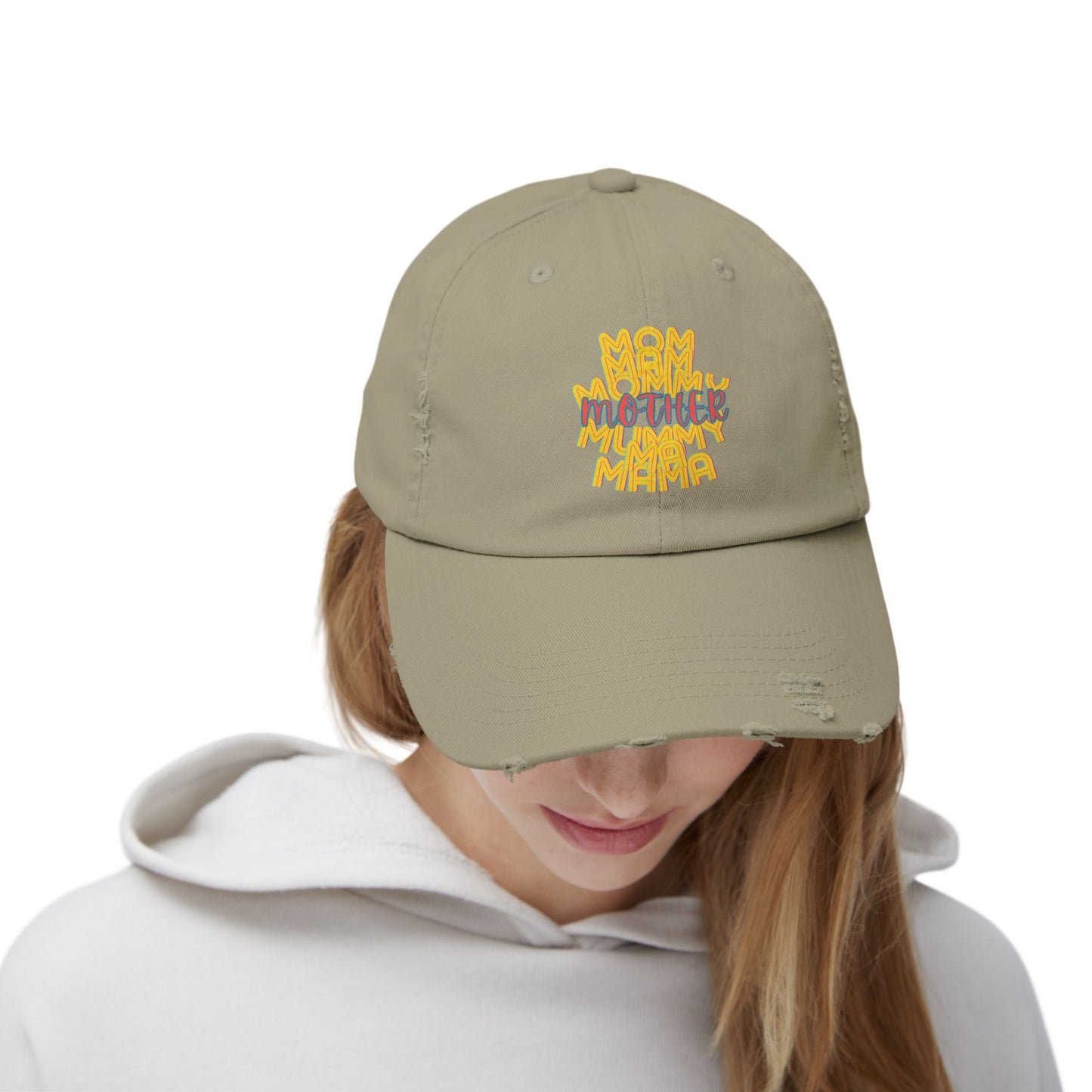 Mother Unisex Distressed Cap, Mom Mam Mommy Mummy Ma Mama, Mothers Day, Gift, Hats, Cotton Twill, Adjustable, Gifts for Women