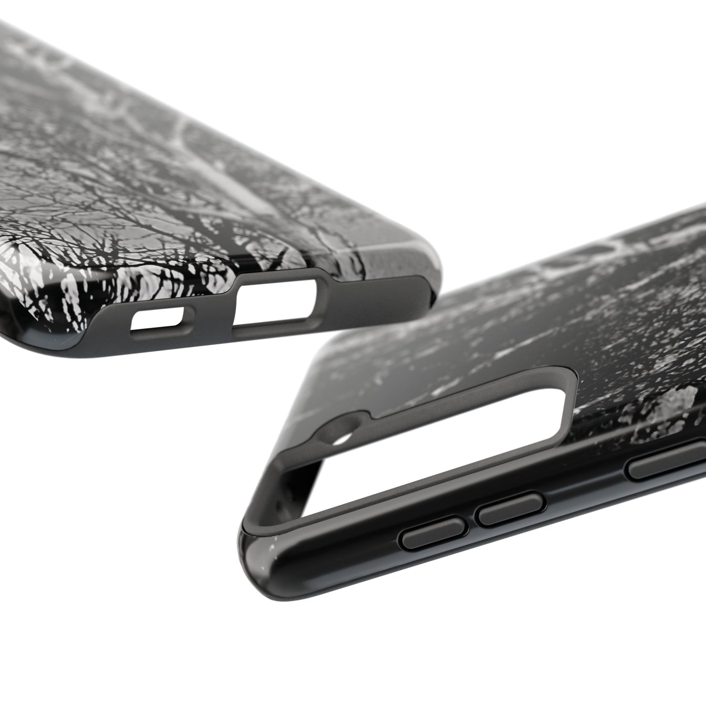 Worm Moon Night Trees Tough Phone Cases, iPhone & Samsung cases, wireless charging, trees, nature, spooky, original photo, gifts, Halloween