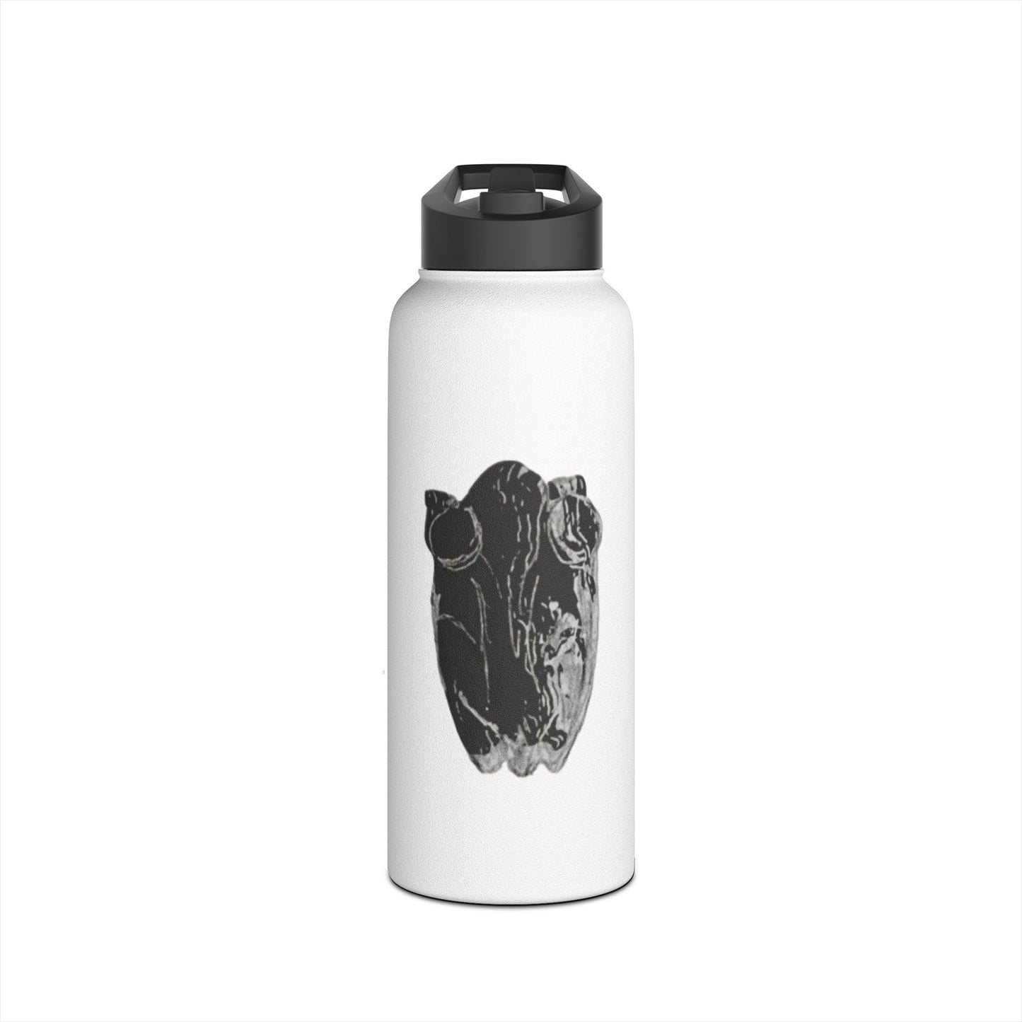 Frog White Stainless Steel Water Bottle, Animals, Amphibians, Nature, Exercise, Eco Friendly, Gender Neutral, Men, Women, Kids, Gifts