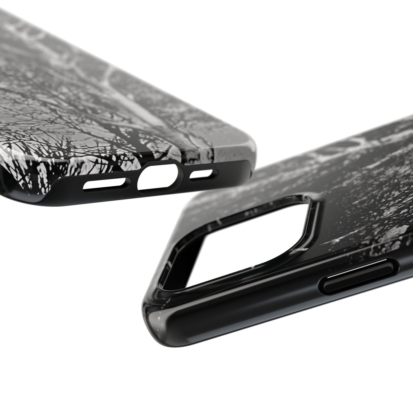 Worm Moon Night Trees Tough Phone Cases, iPhone & Samsung cases, wireless charging, trees, nature, spooky, original photo, gifts, Halloween