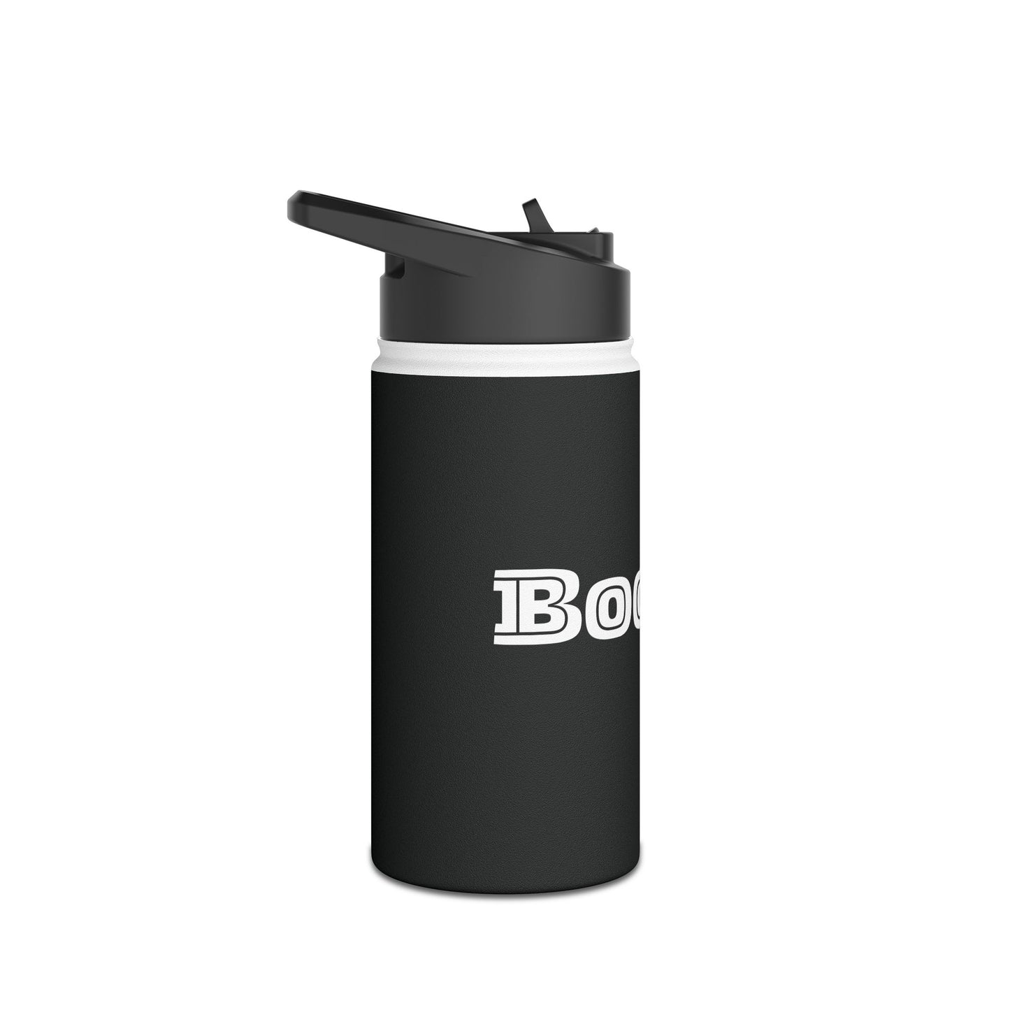 Boogie Black Stainless Steel Water Bottle, Gender Neutral, Gift, Exercise Run Workout, Eco BPA-free, Women Men Teens Gift Birthday Christmas