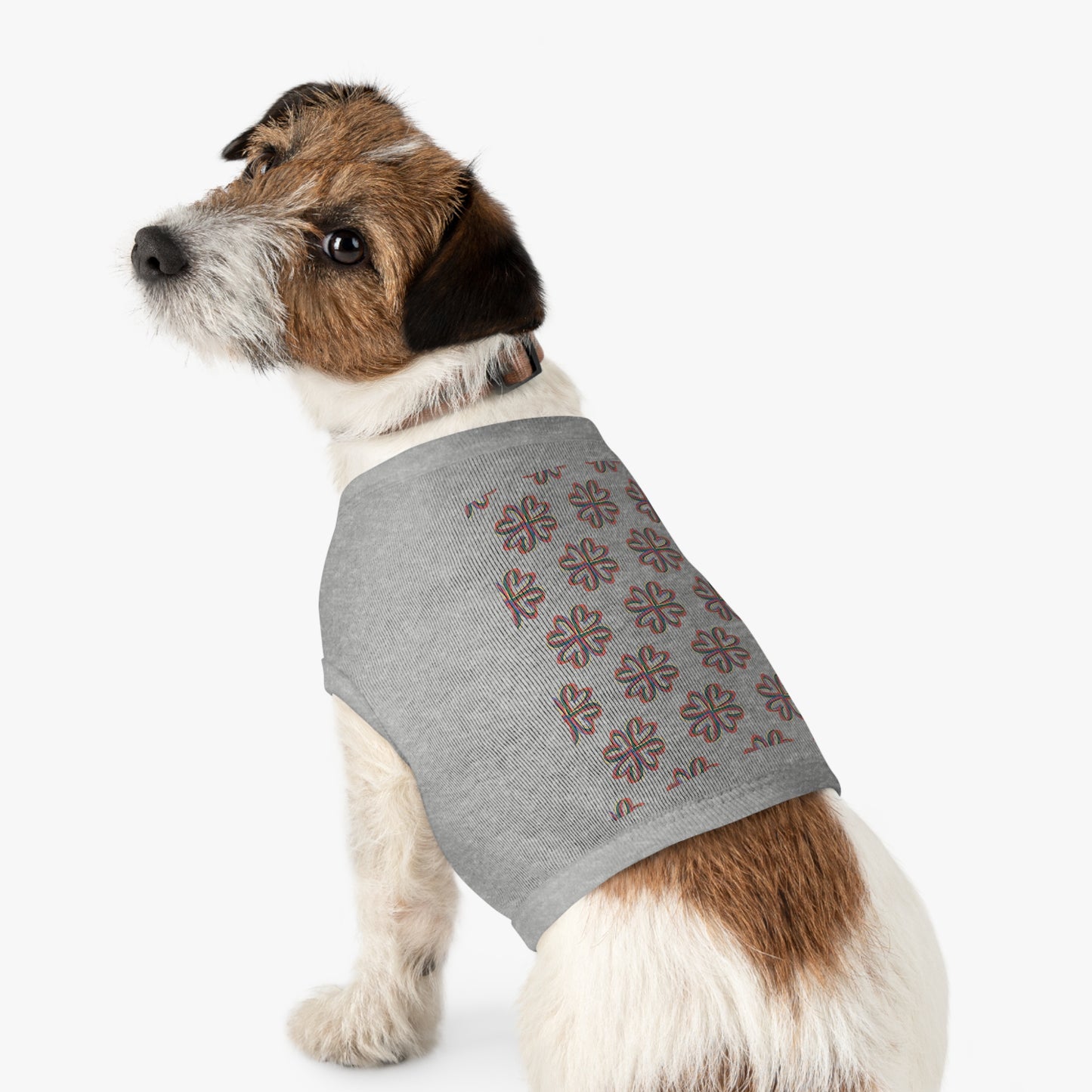 Colorful Floral Pet Tank Top, dog clothes, gifts, pet fashions, furry friends, cotton, dog shirts, cat shirts, 4 colors, Birthday Christmas