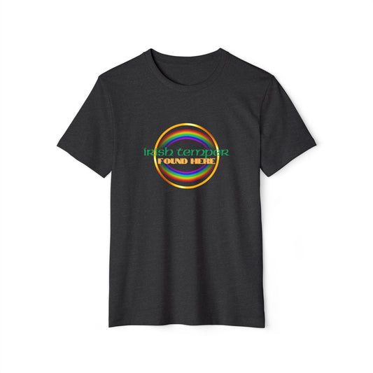 Irish Temper Recycled T-Shirt, St. Patrick's Day Tee, Eco-Friendly Unisex Top, Sustainable Clothing, Rainbow Apparel