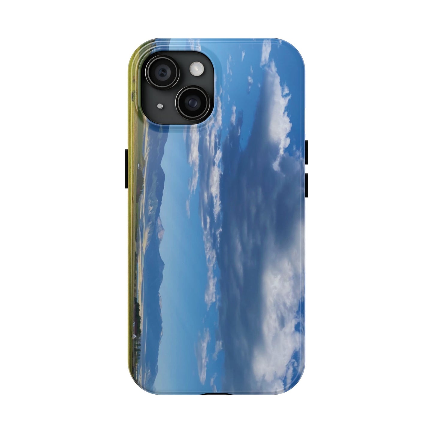 Western Clouds and Mountains Tough Phone Cases, iPhone & Samsung cases, wireless charging, sky, nature, landscape, original photo, gifts