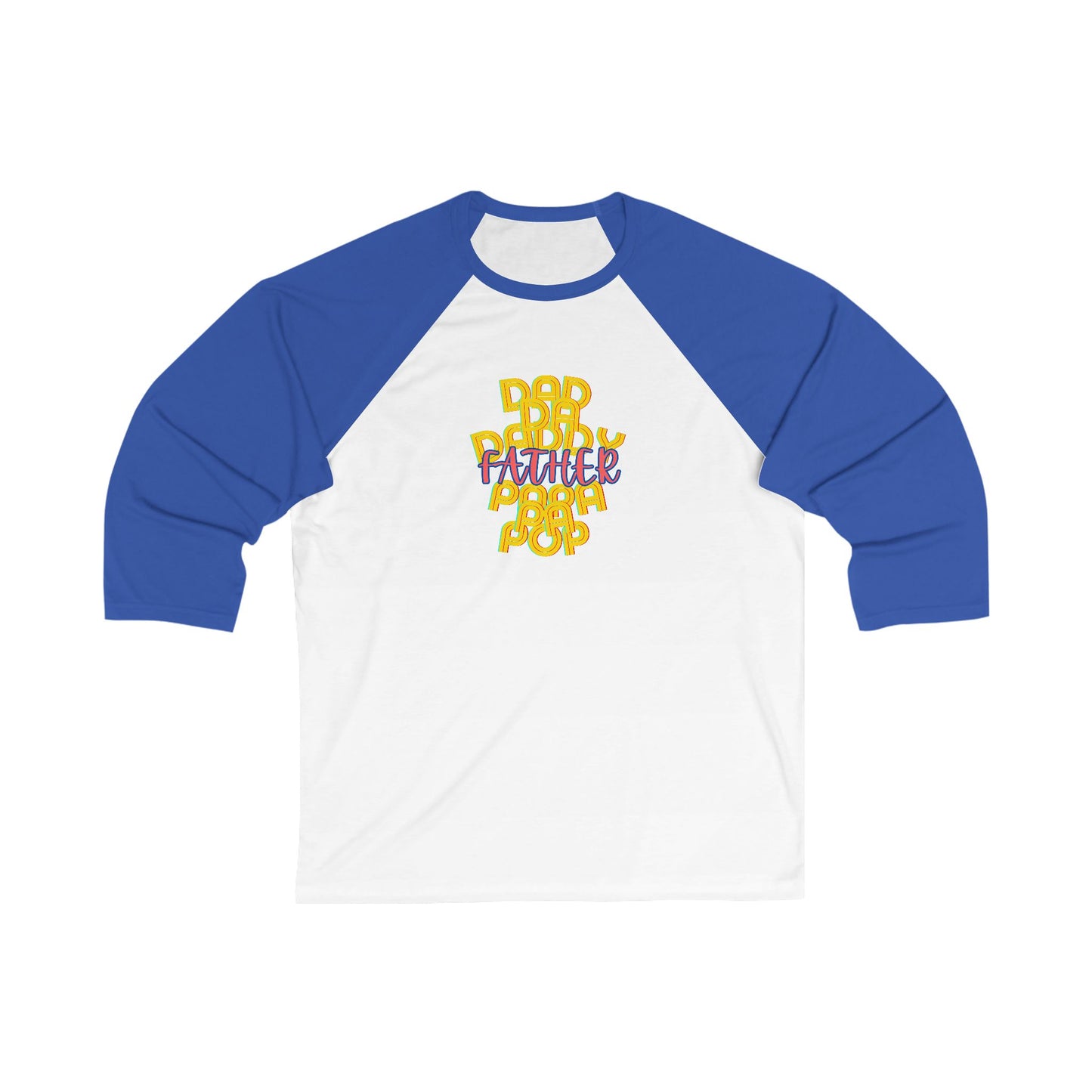 Father Unisex 3/4 sleeve Baseball Tee - Dad Da Daddy Papa Pa Pop Matching Set Gifts for Fathers Day