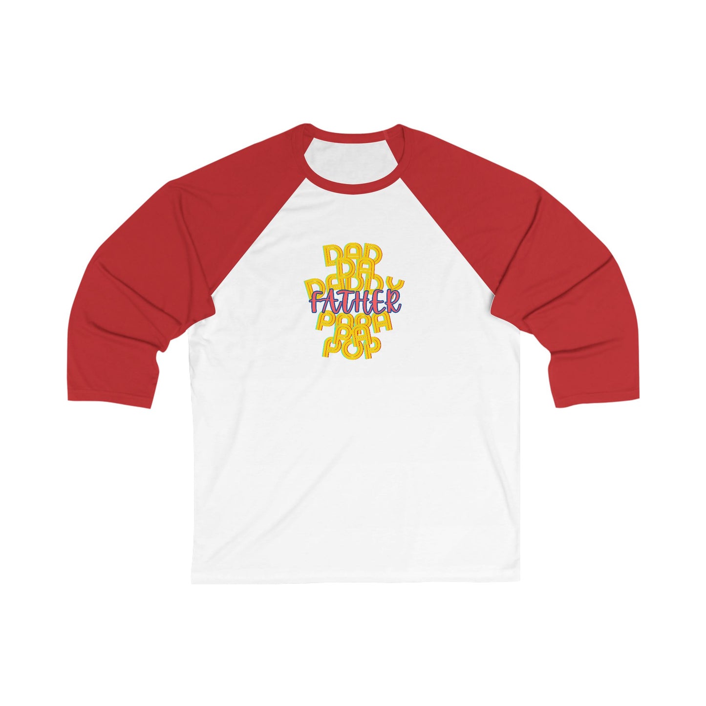 Father Unisex 3/4 sleeve Baseball Tee - Dad Da Daddy Papa Pa Pop Matching Set Gifts for Fathers Day