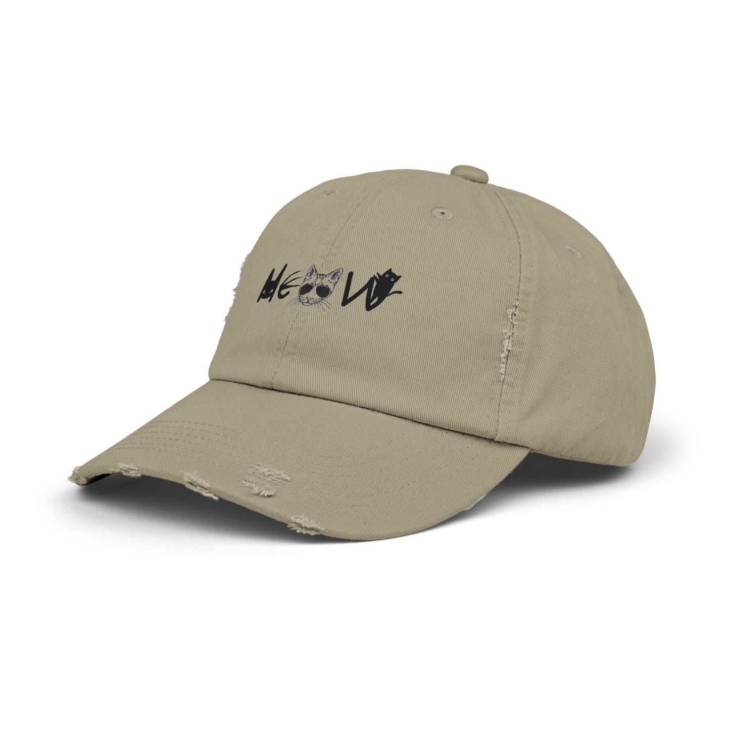 Meow Distressed Cap