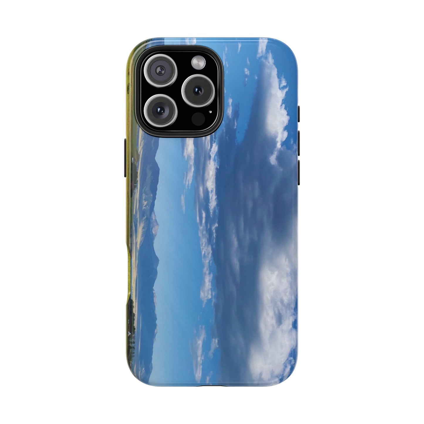 Western Clouds and Mountains Tough Phone Cases, iPhone & Samsung cases, wireless charging, sky, nature, landscape, original photo, gifts