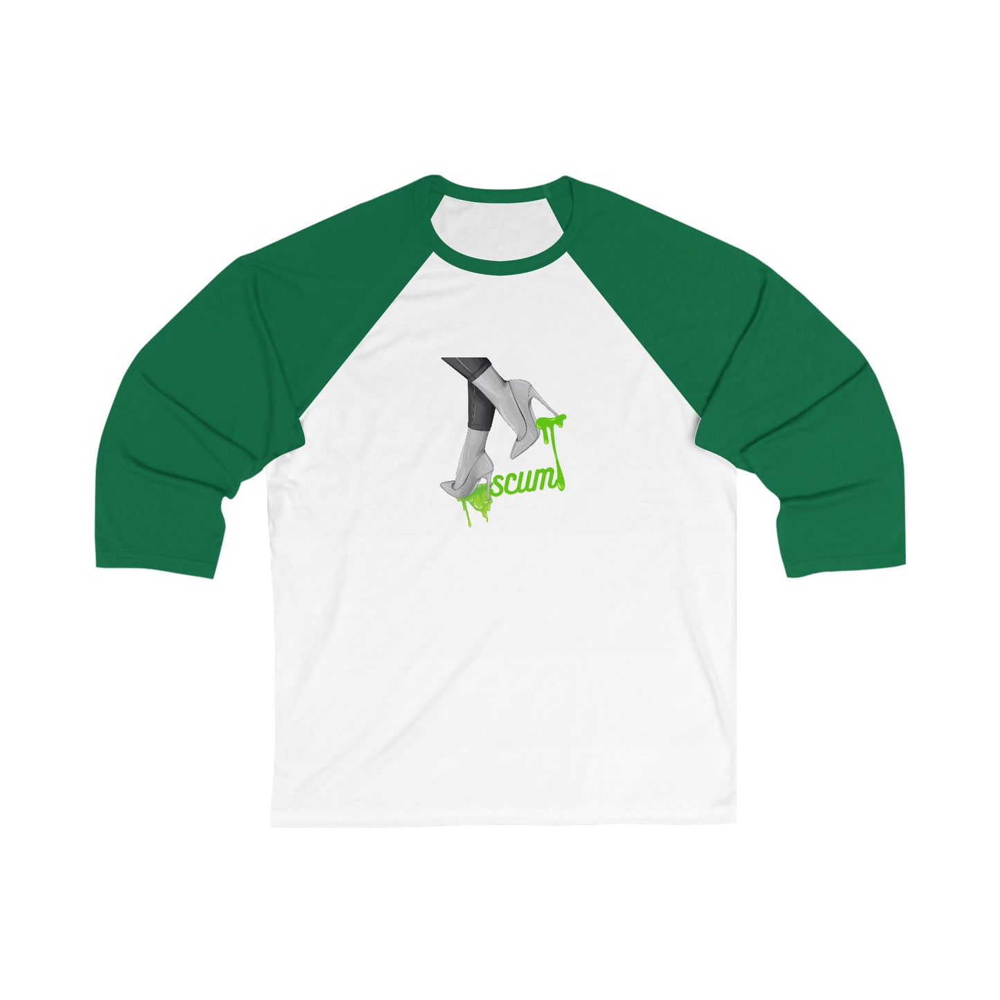 High Heels Dripping Scum Unisex 3\4 Sleeve Baseball Tee, funny, snarky, gender neutral, gift, women men teens friends, Christmas birthday
