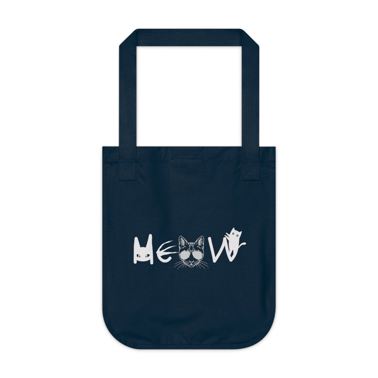 Meow Organic Canvas Tote Bag, Cats, Sassy, Halloween, Election, Gift, Groceries, Shopping, Books, Eco Friendly, Gift Bags, Organic Cotton