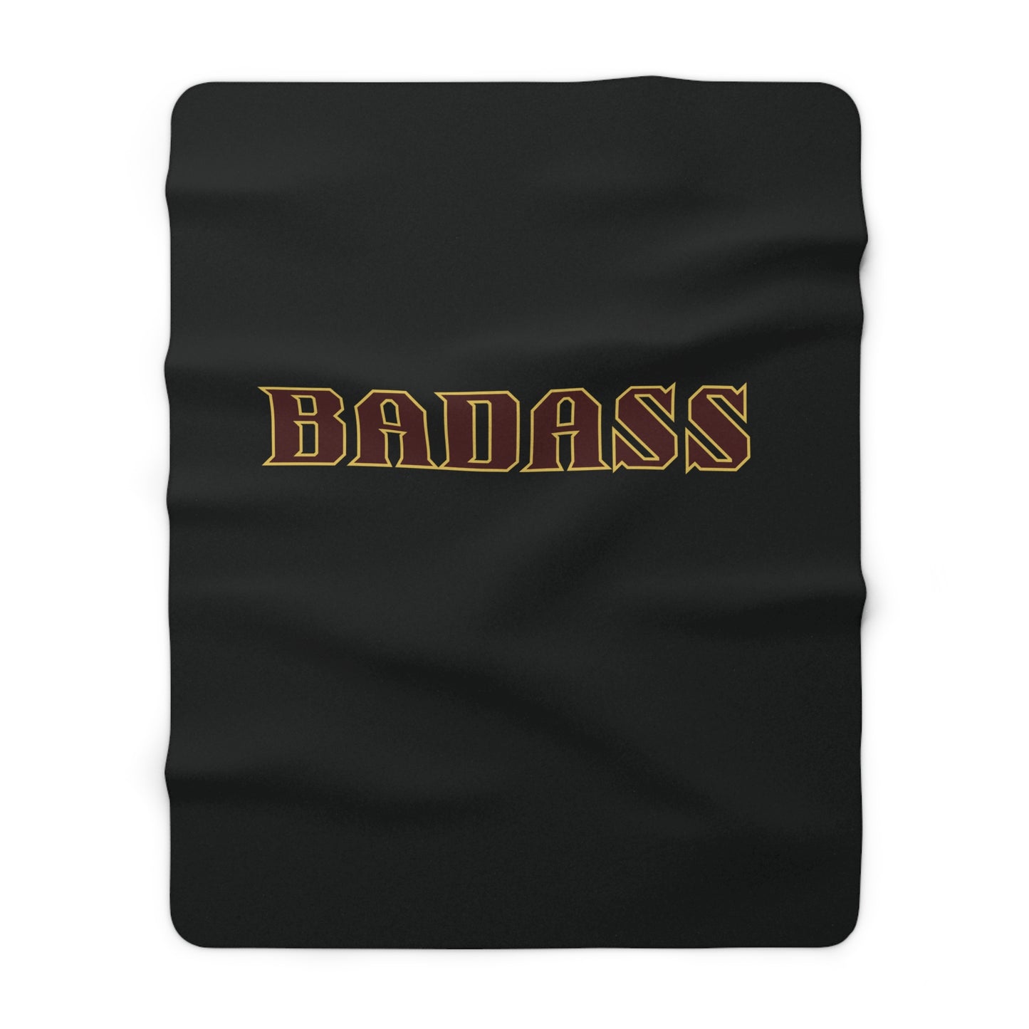 Badass Black Sherpa Fleece Blanket, Strong, Bold, Funny, Snarky, Attitude, Home Decor, Warm, Soft, Cozy, Gender Neutral, Throw, 50x60 60x80