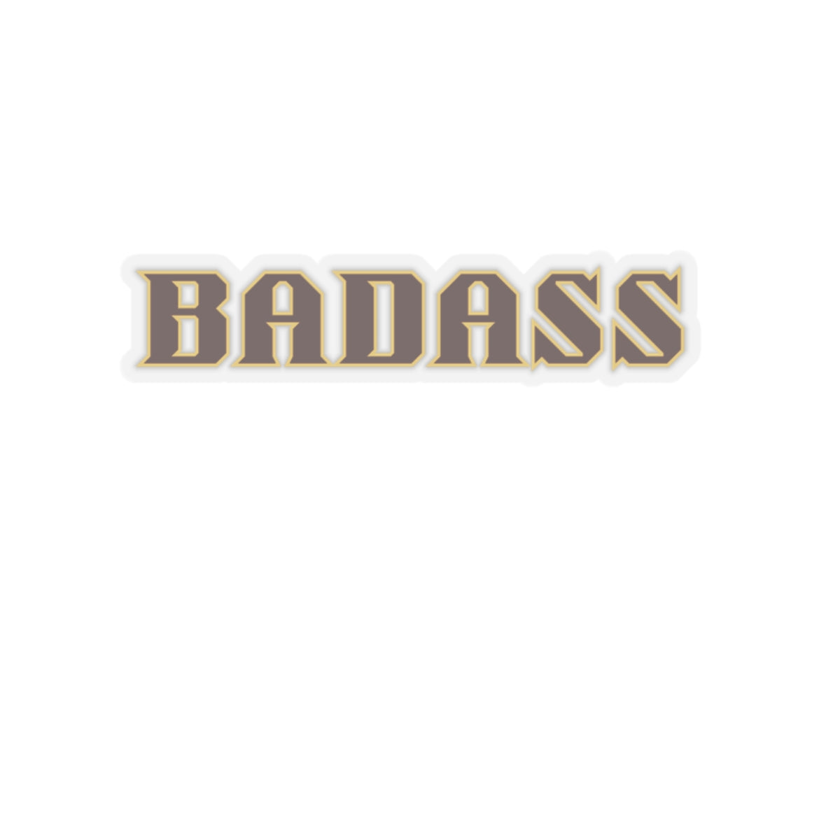 Badass Kiss-Cut Stickers, Cool Laptop Decal, Waterproof Vinyl Sticker, Trendy Phone Sticker, Unique Water Bottle Sticker, Edgy Car Decal