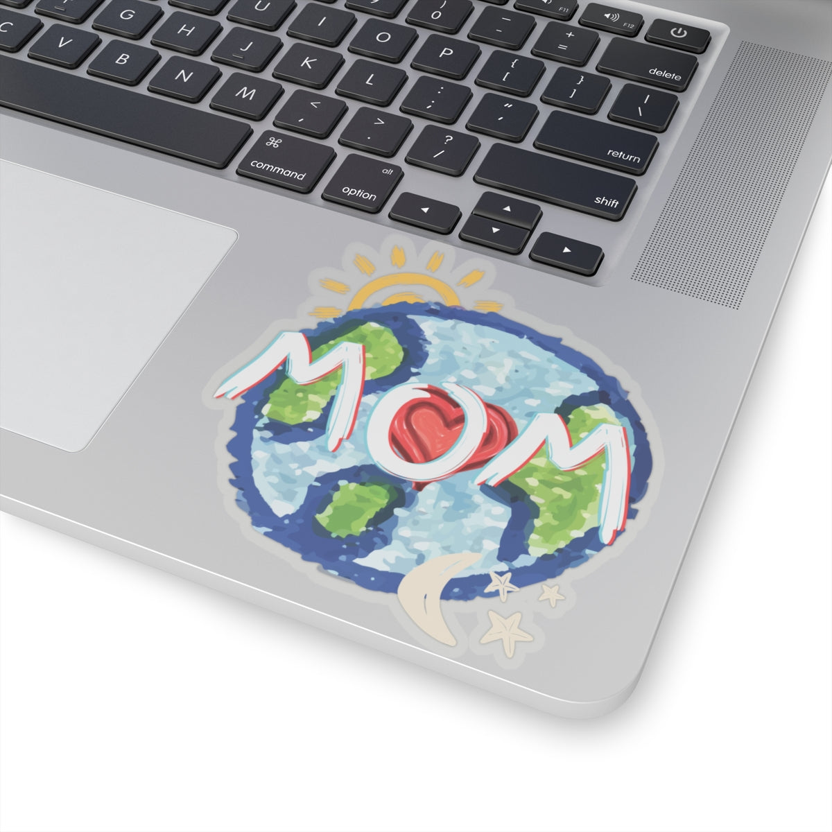 Mom Love Sun Moon Stars Heart Kiss-Cut Stickers, Mother's Day Decal, Family Gift Label, Parent Birthday Scrapbook Art, Bumper Laptop Water