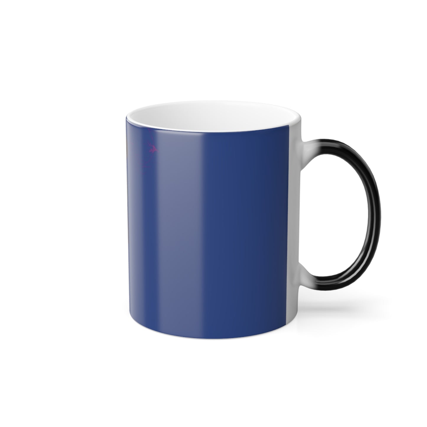 Rabbit Moon Blue Color Morphing Mug 11oz - Heat Reactive Ceramic Coffee Tea Cup