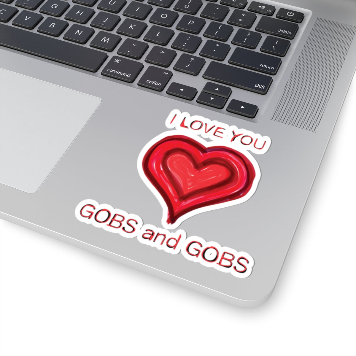 Heart I Love You Kiss-Cut Stickers, Romantic Valentine's Day Decals, Affectionate Gobs and Gobs Labels, Cute Adhesive Emblems, Wedding