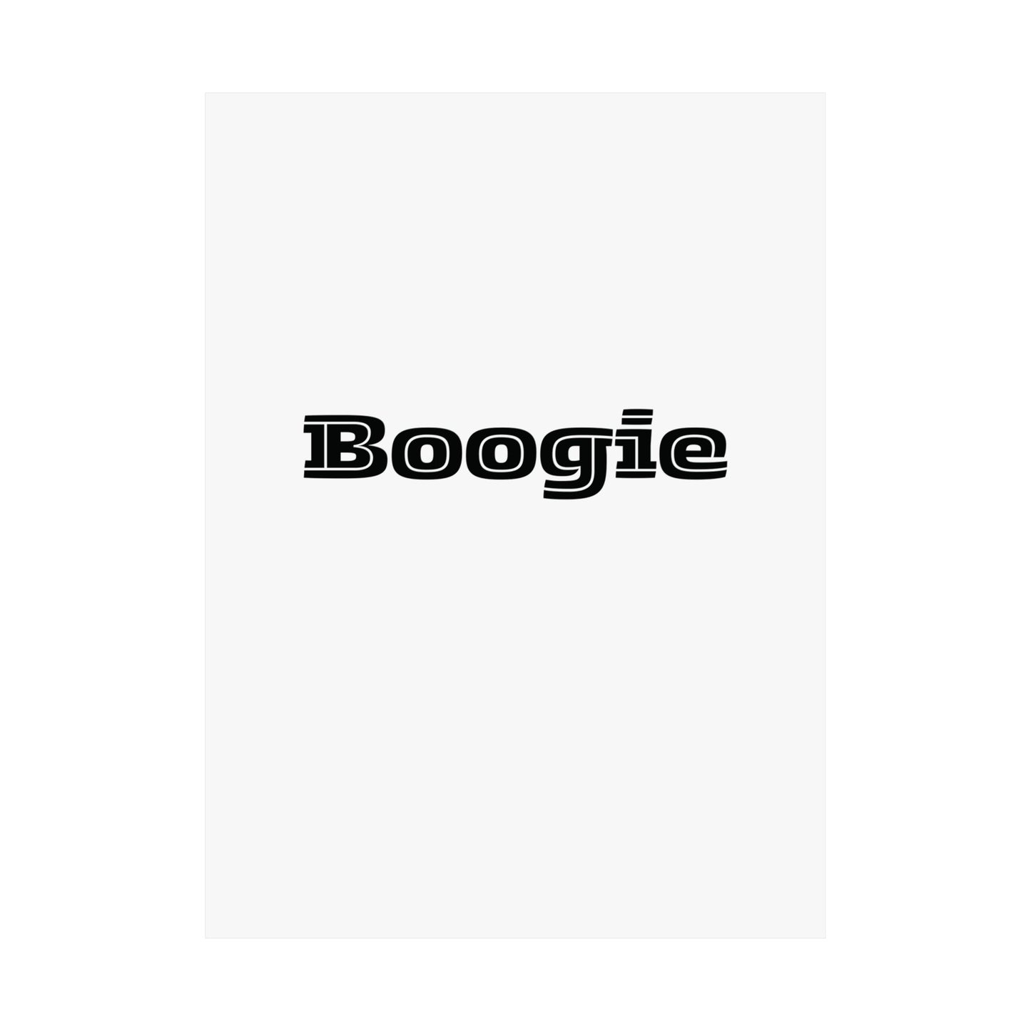 Boogie White Matte Vertical Poster, Dance, Wall Art, You Frame, Home Decor, Dorm, Gift, Gender Neutral, Under 20 Dollars, Birthday Christmas