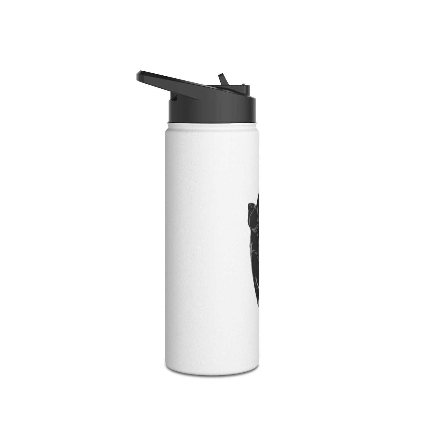 Frog White Stainless Steel Water Bottle, Animals, Amphibians, Nature, Exercise, Eco Friendly, Gender Neutral, Men, Women, Kids, Gifts