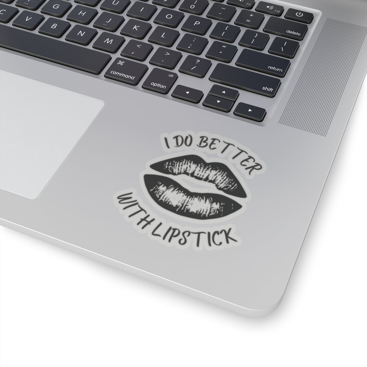 Lipstick Kiss-Cut Stickers - Lips Sticker, Black, Lip Design Decals for Journals, Laptops, Water Bottles, Scrapbooking, Feminine Accessories