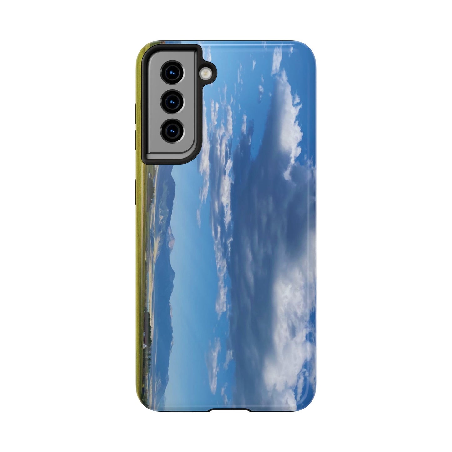 Western Clouds and Mountains Tough Phone Cases, iPhone & Samsung cases, wireless charging, sky, nature, landscape, original photo, gifts