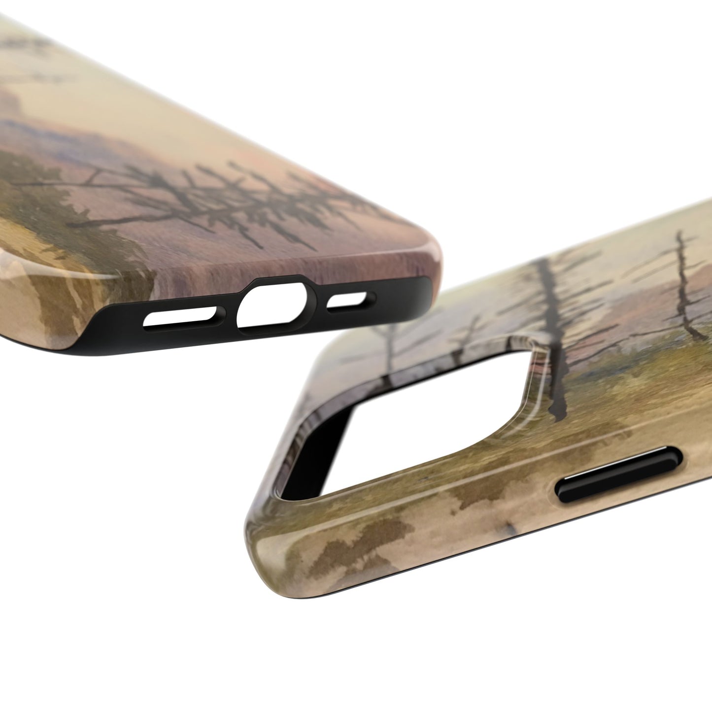 Glacier National Park After Fire Tough Phone Cases, iPhone & Samsung cases, wireless charging, mountains, nature, original artwork, gifts