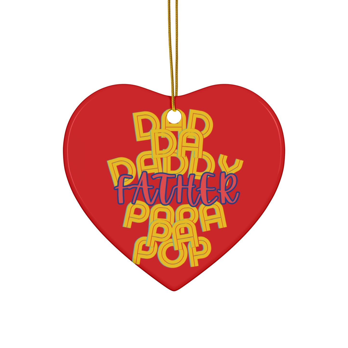 Father Hanging Ceramic Ornament - Dad Love Holiday Gifts