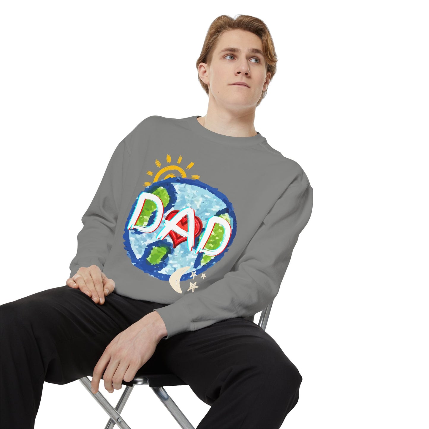 Dad's World Graphic Unisex Sweatshirt for Father's Day
