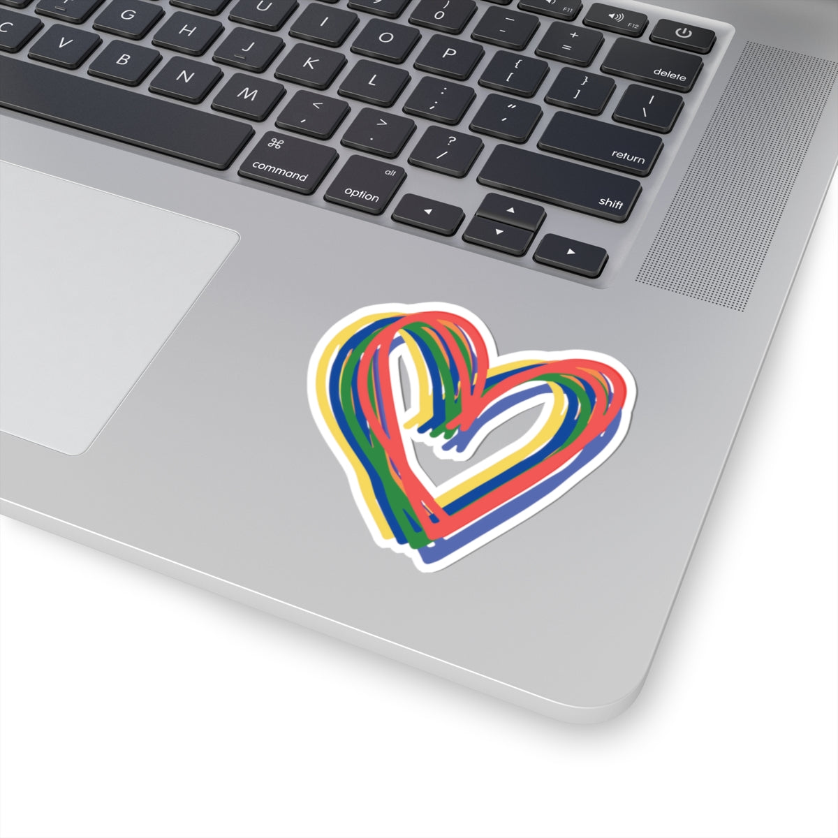 Rainbow Hearts Kiss-Cut Stickers - Colorful Heart Decals for Planners, Scrapbooking, Laptops, Water Bottles, and DIY Crafts