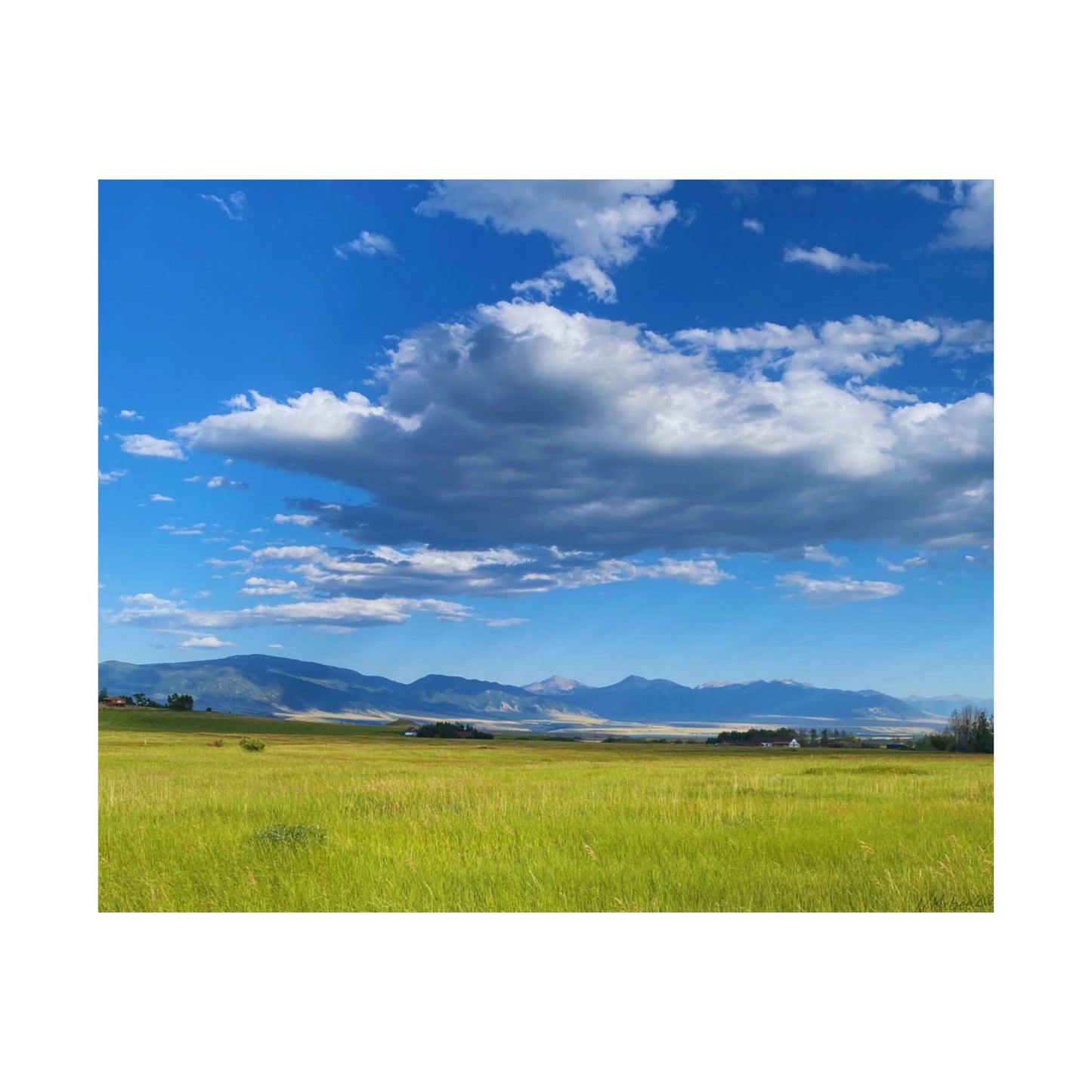 Western Clouds and Mountains Poster, Landscape, Photo Print, Nature, America, Premium Matte Poster, Artwork, Wall Art, Gift, Beautiful Day