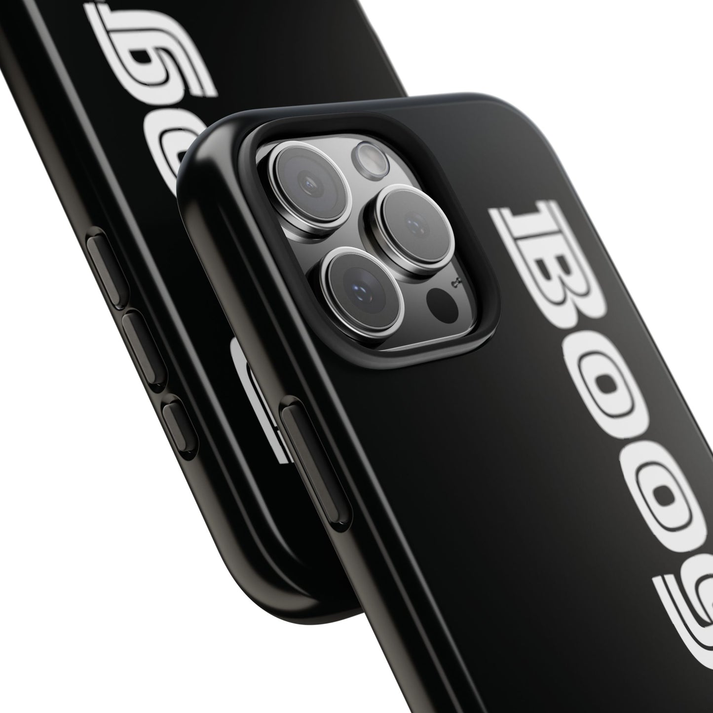 Boogie Black Tough Phone Cases, iPhone Samsung cases, wireless charging, gender neutral women men friends kids teens gift birthday Christmas