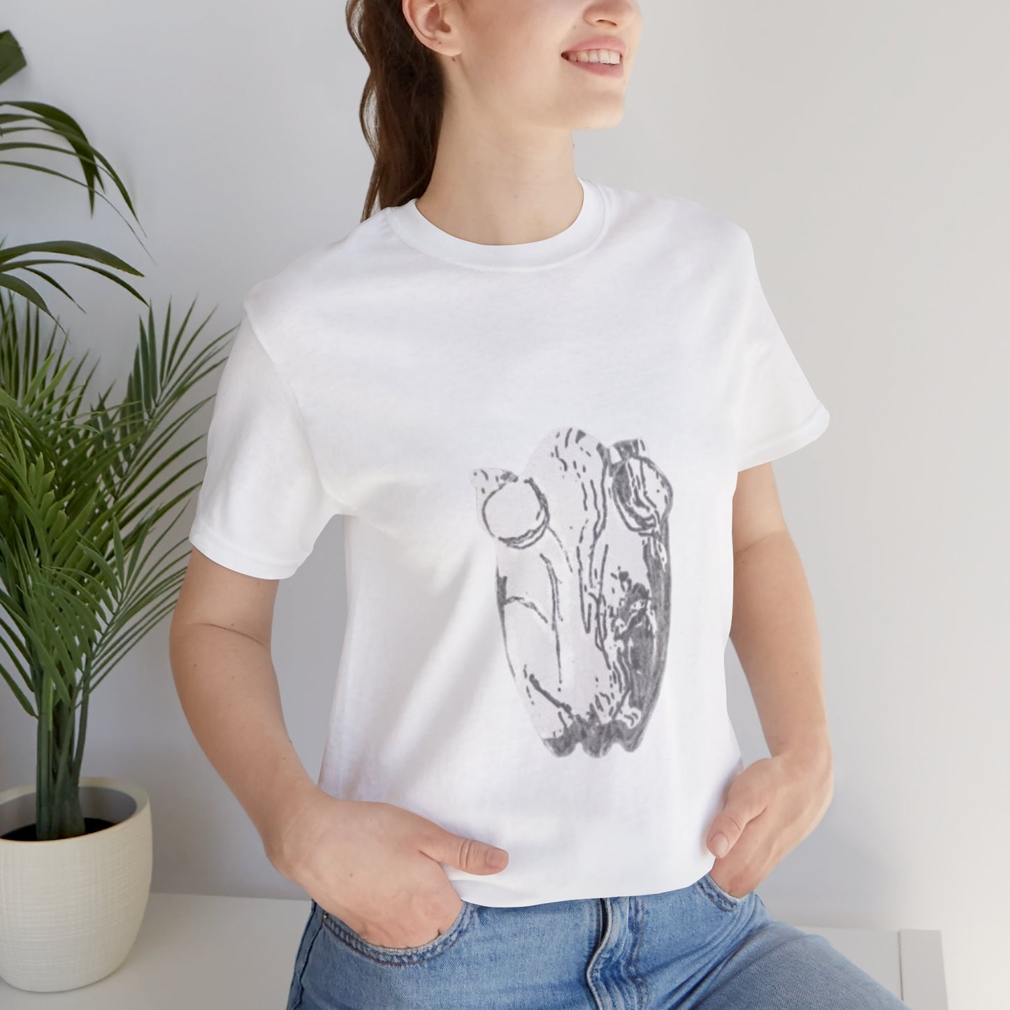 White Frog Unisex Tee - Nature and Animals Gender Neutral T-Shirt