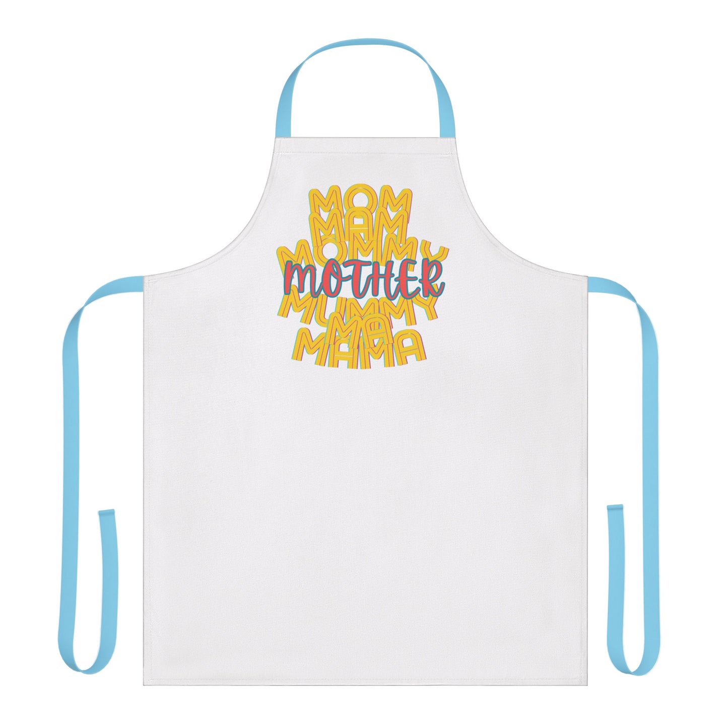 Mother Chefs Apron, Mom Mam Mommy Mum Ma Mama, Grilling, Cooking, BBQ, Kitchen, Tie Straps, Gender Neutral, One Size, Gifts, Women, Friends