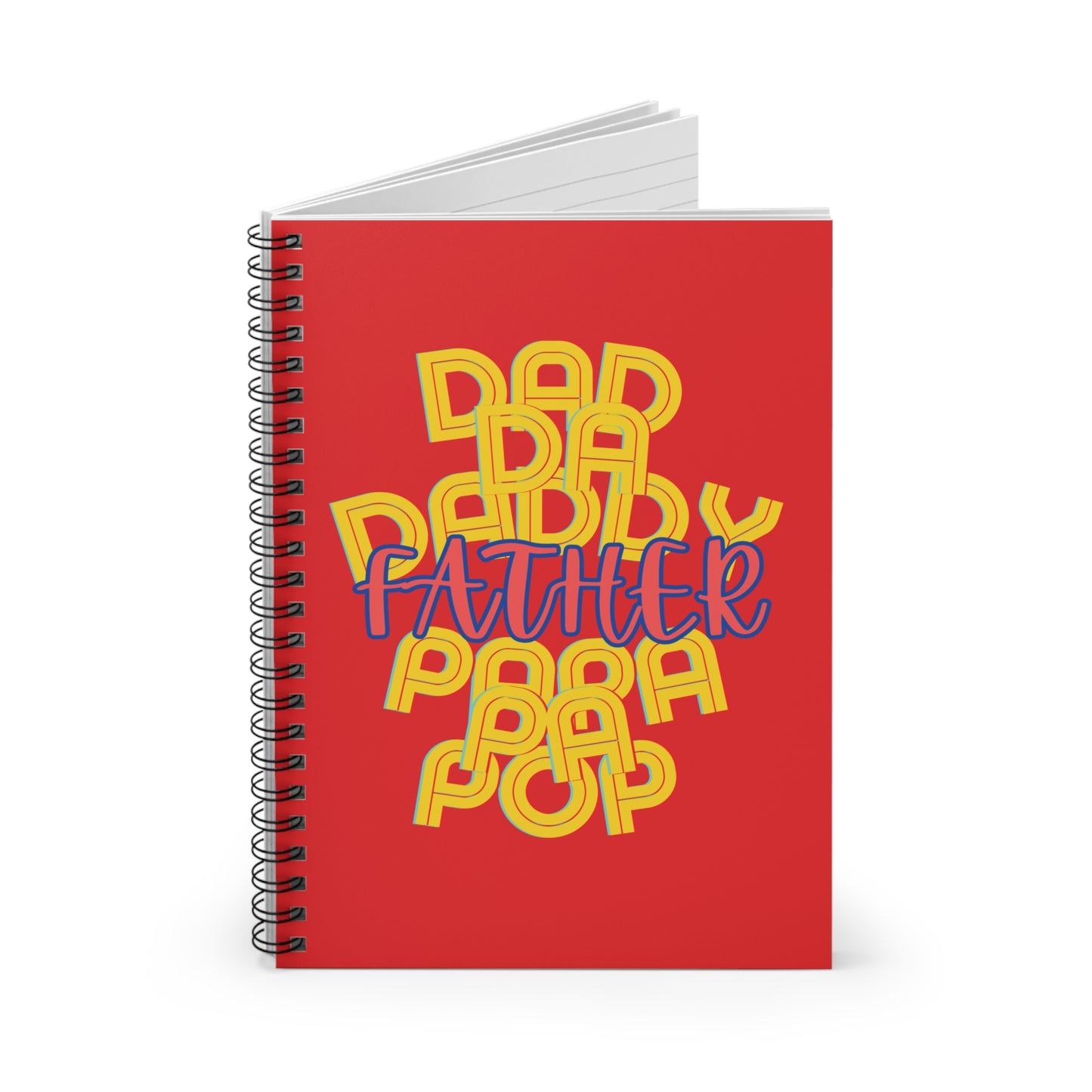 Father Red Spiral Notebook