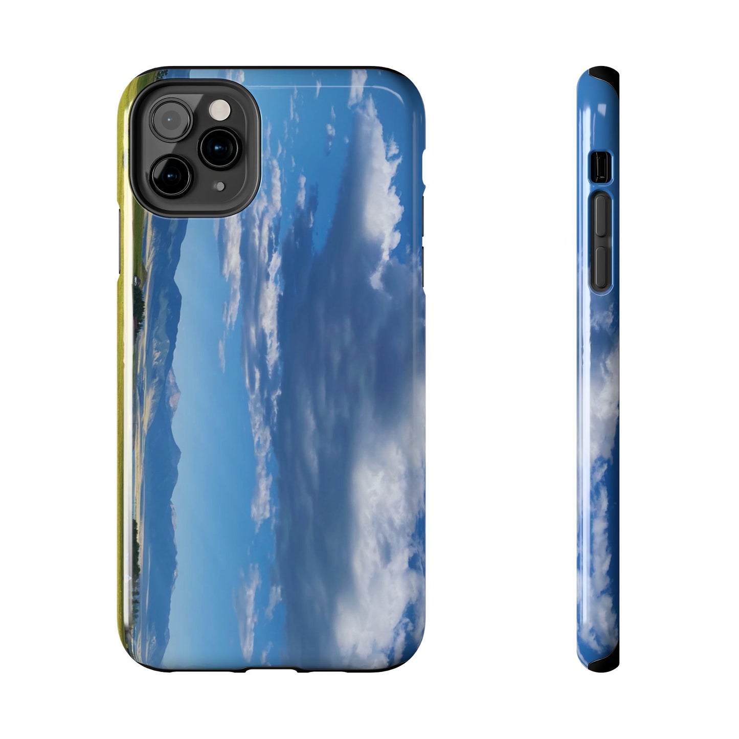 Western Clouds and Mountains Tough Phone Cases, iPhone & Samsung cases, wireless charging, sky, nature, landscape, original photo, gifts