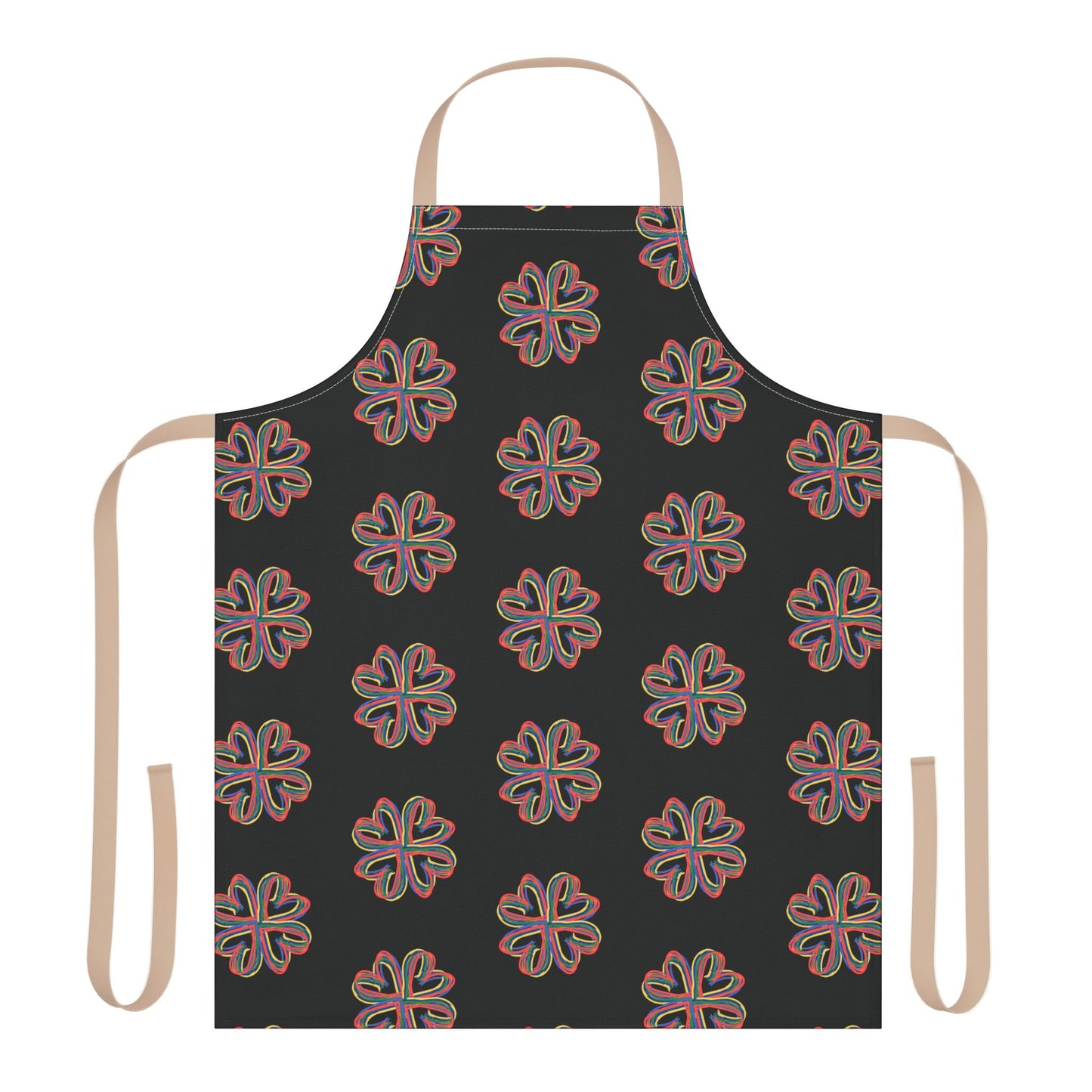 Black Floral Chefs Apron