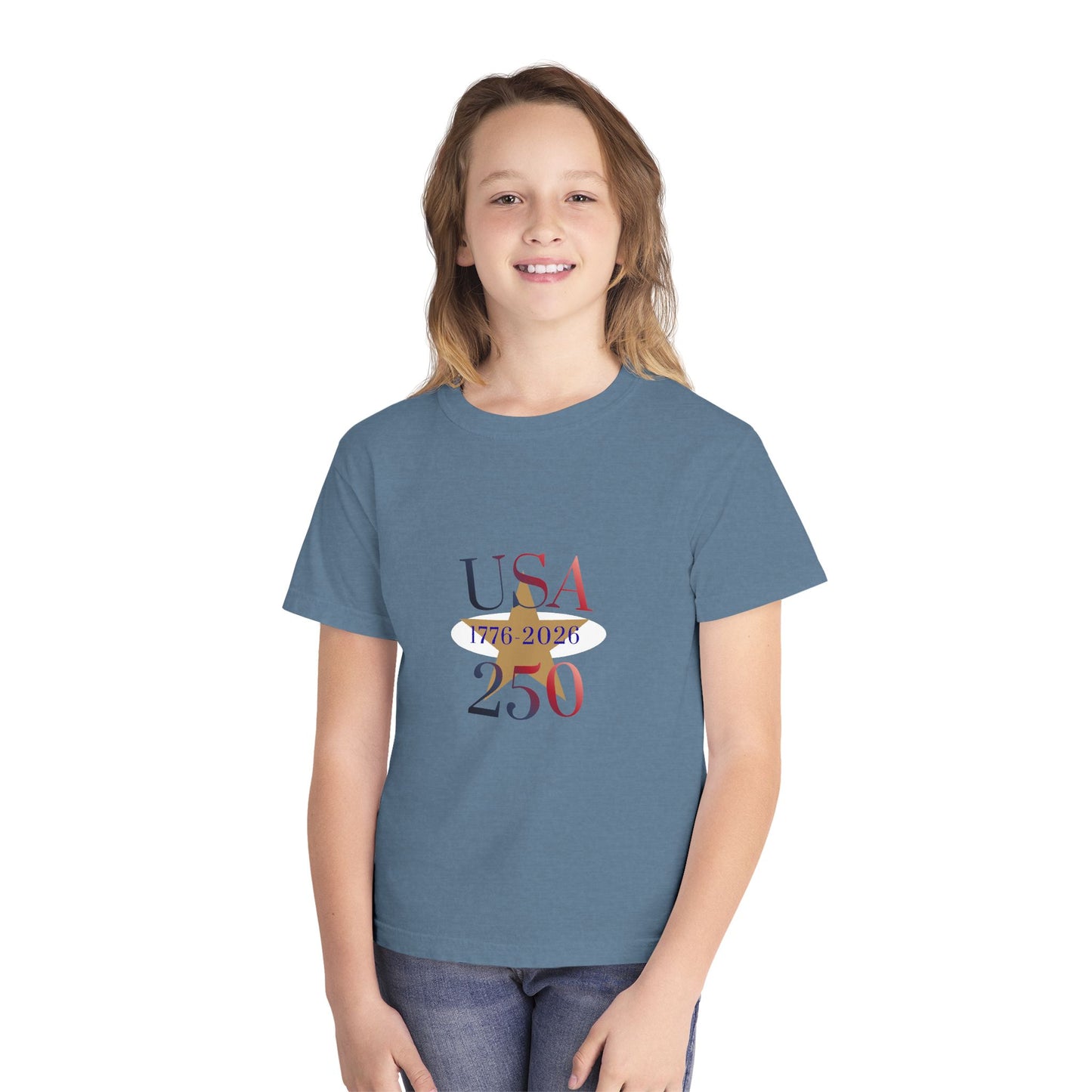 Youth 250th Anniversary USA Patriotic Tee — 1776–2026 Commemorative Shirt