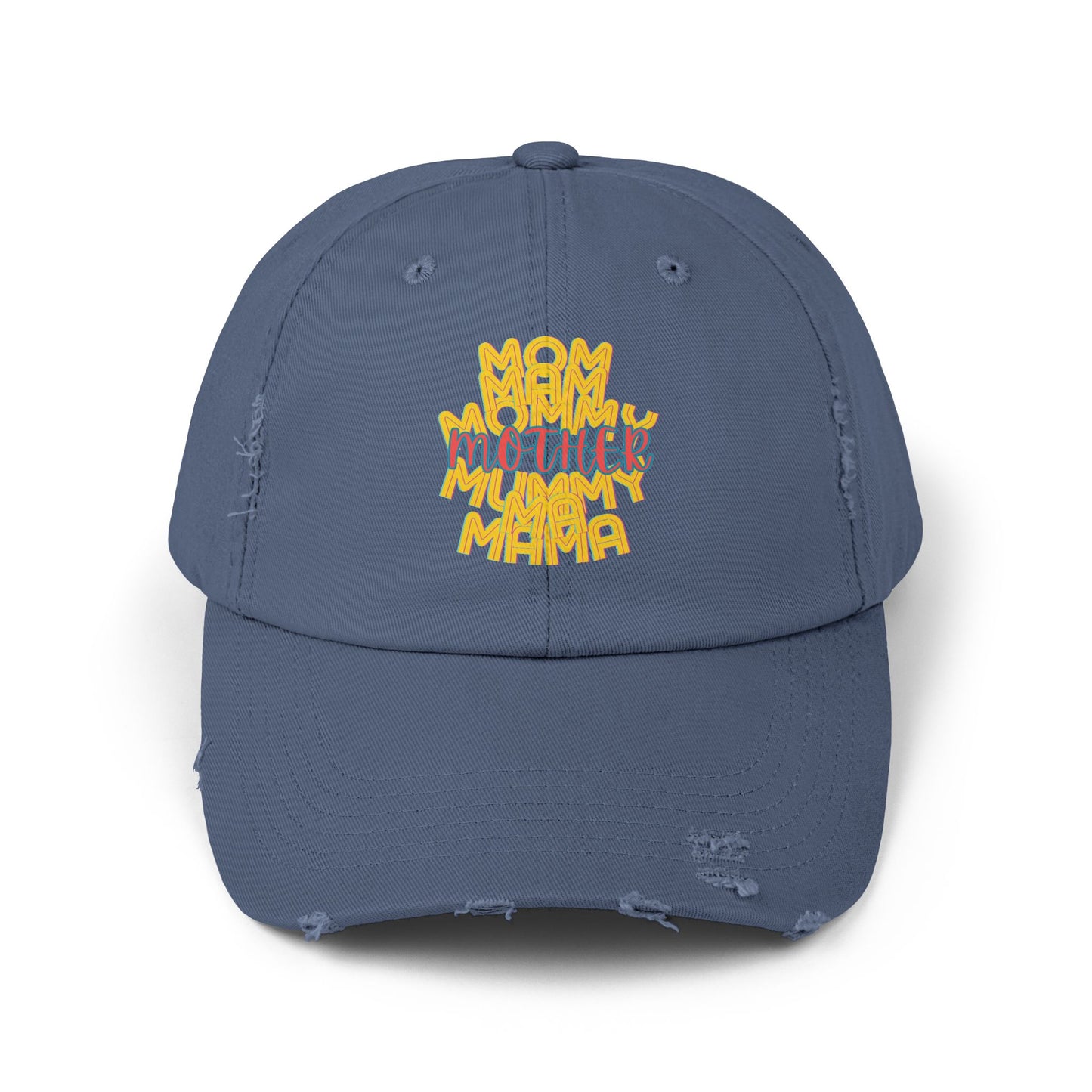 Mother Unisex Distressed Cap, Mom Mam Mommy Mummy Ma Mama, Mothers Day, Gift, Hats, Cotton Twill, Adjustable, Gifts for Women