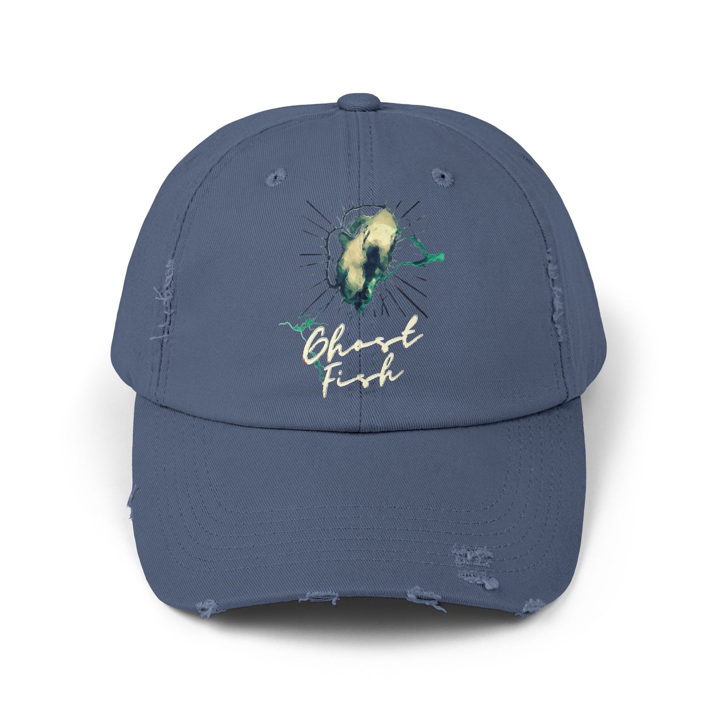 Ghost Fish Unisex Distressed Cap