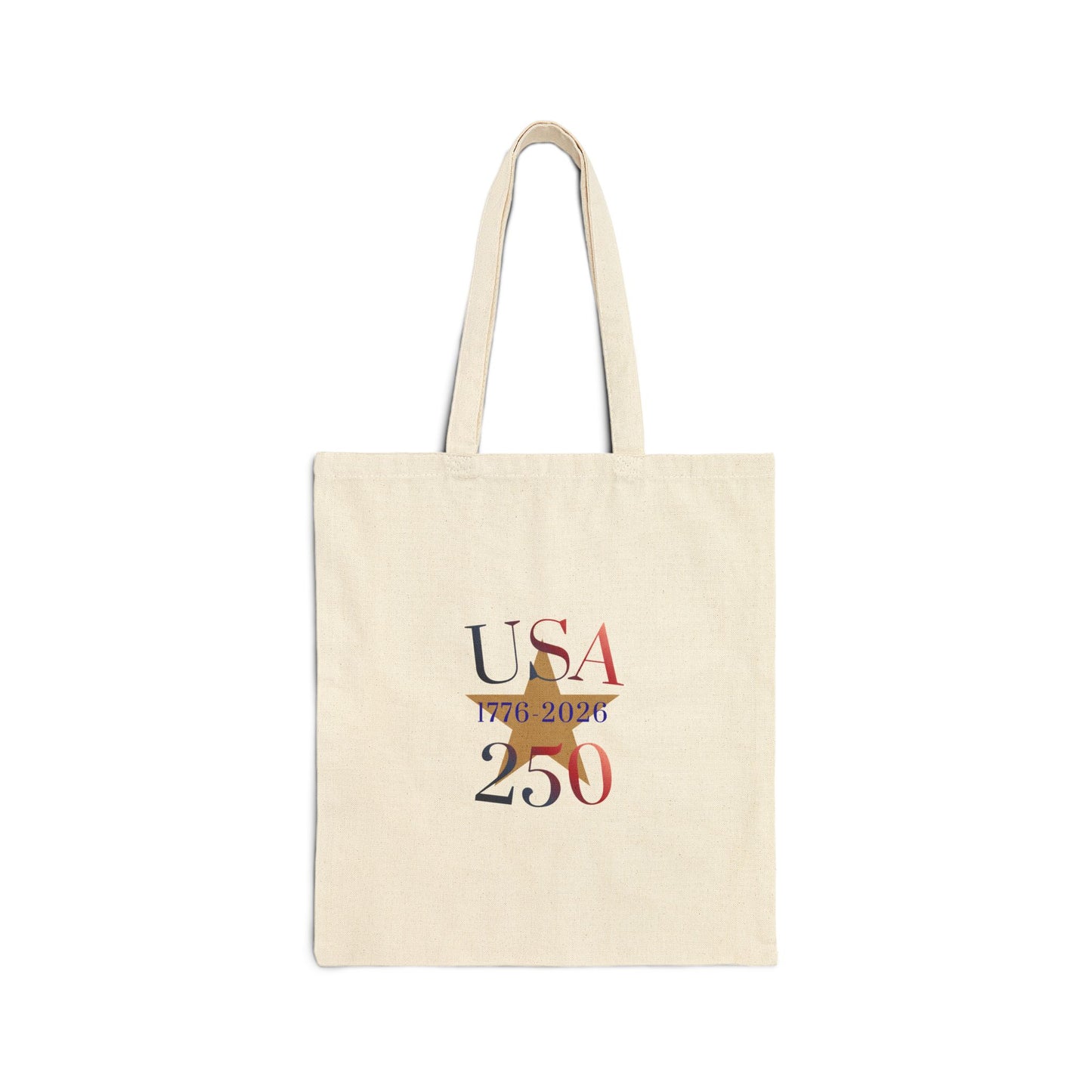 USA 250 Tote Bag — 1776–2026 Anniversary Cotton Canvas Tote